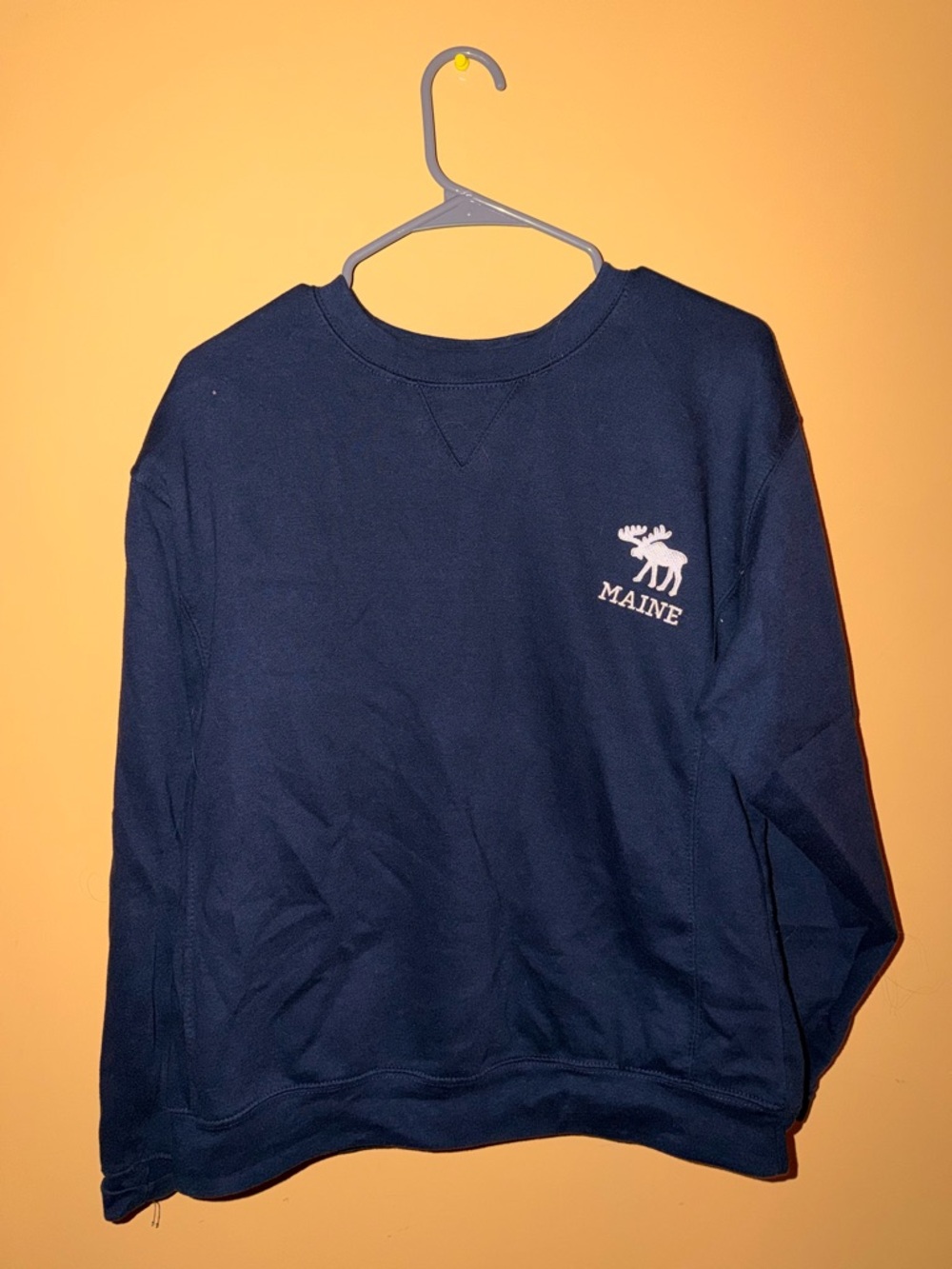 Maine Moose Navy Crewneck Sweatshirt
